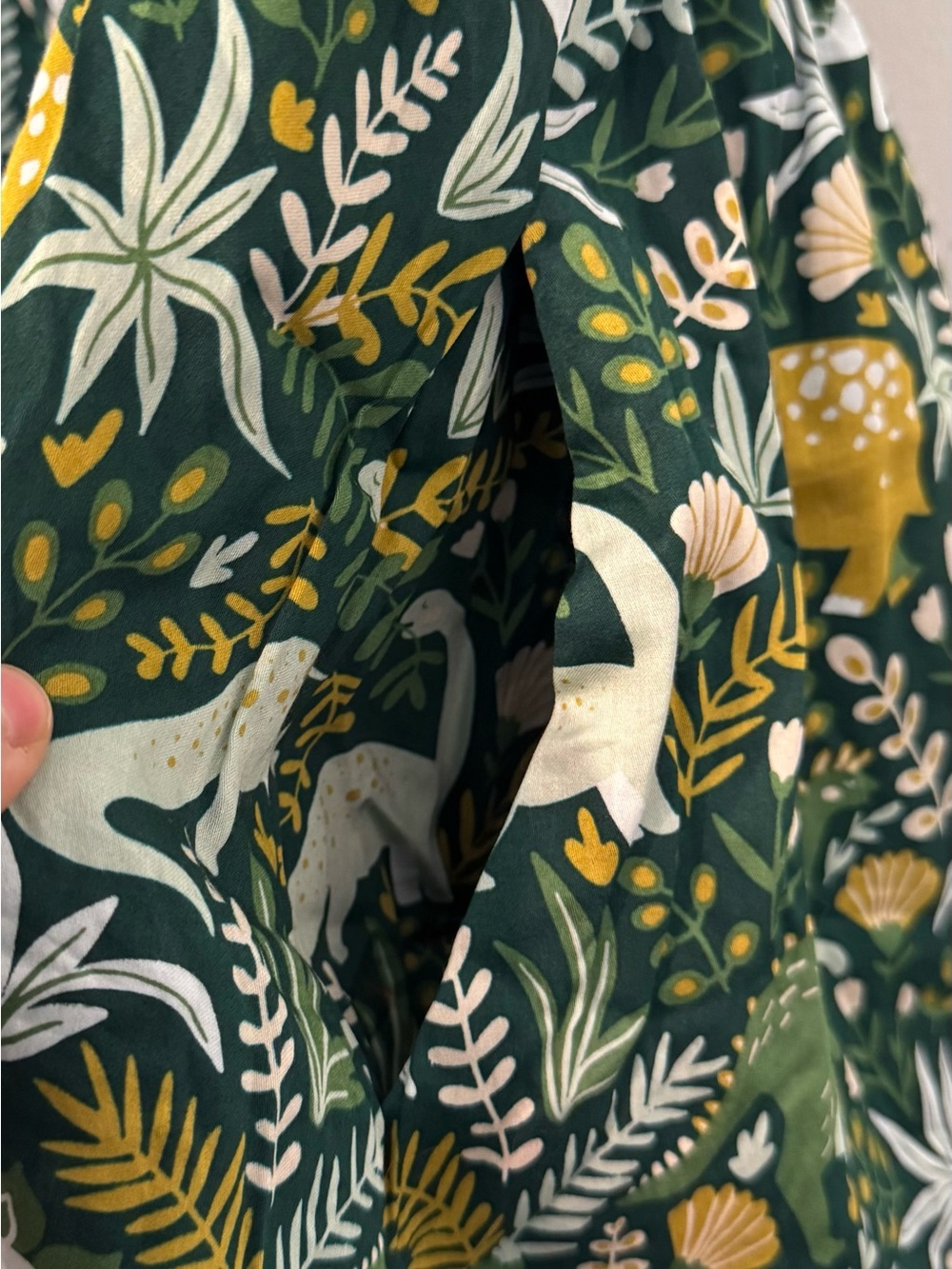 ModCloth Optimistic Effect Dinosaur Print Fit & Flare Cotton Dress 2XL NEW - Picture 7 of 9